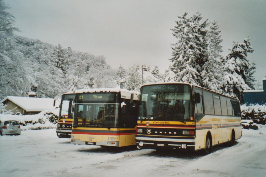 (112'933) - STI Thun - Nr. 45/BE 322'545 - Setra (ex AGS Sigriswil Nr. 3) am 17. Dezember 2008 bei der Schifflndte Thun