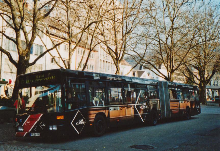 (113'530) - VAG Freiburg - Nr. 950/FR-SW 950 - Mercedes am 3. Januar 2009 in Freiburg, Siegesdenkmal