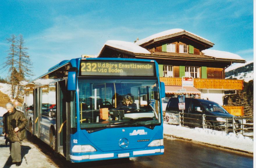 (113'607) - AFA Adelboden - Nr. 92/BE 26'704 - Mercedes (ex Nr. 4) am 4. Januar 2009 in Adelboden, Mhleport