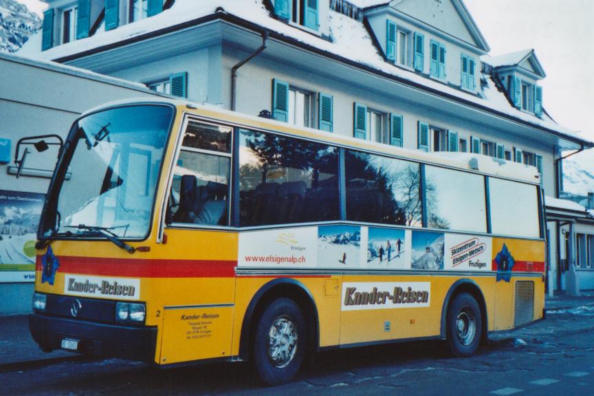 (113'629) - Kander-Reisen, Frutigen - Nr. 2/BE 52'682 - Vetter (ex AVG Grindelwald Nr. 23) am 11. Januar 2009 beim Bahnhof Frutigen