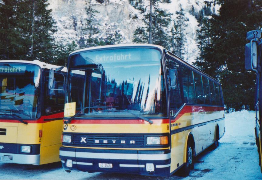 (113'718) - Tschannen, Zogingen - Nr. 9/AG 6048 - Setra am 11. Januar 2009 in Adelboden, Unter dem Birg