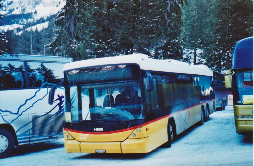 (113'728) - Engeloch, Riggisberg - Nr. 7/BE 447'403 - Scania/Hess am 11. Januar 2009 in Adelboden, Unter dem Birg