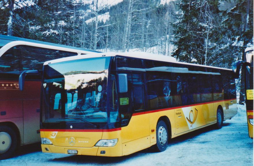 (113'734) - PostAuto Bern - BE 653'387 - Mercedes am 11. Januar 2009 in Adelboden, Unter dem Birg