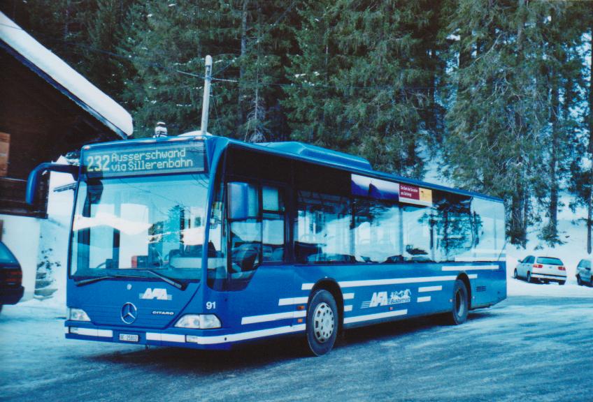 (113'815) - AFA Adelboden - Nr. 91/BE 25'802 - Mercedes (ex Nr. 2) am 11. Januar 2009 in Adelboden, Unter dem Birg