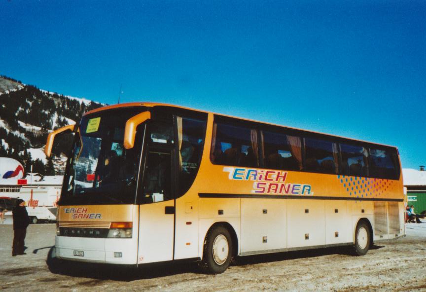 (113'817) - Saner, Laufen - Nr. 17/BL 7342 - Setra am 11. Januar 2009 in Adelboden, Weltcup