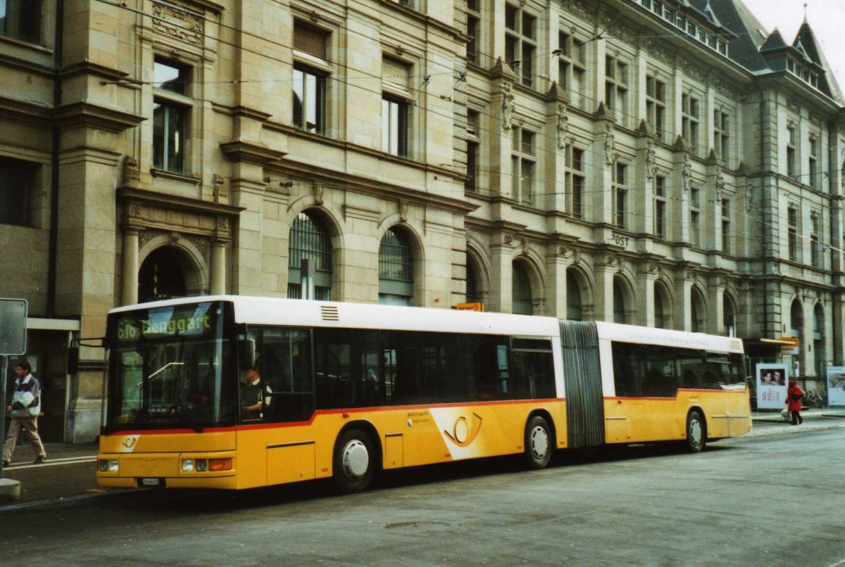 (114'035) - Moser, Flaach - Nr. 117/ZH 646'616 - MAN (ex Nr. 21; ex Nr. 1) am 21. Januar 2009 beim Hauptbahnhof Winterthur