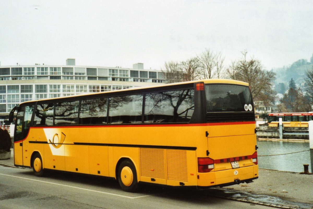 (114'130) - Moser, Teuffenthal - BE 336'192 - Setra (ex AutoPostale Ticino-Moesano; ex P 26'001; ex Barenco, Faido) am 28. Januar 2009 bei der Schifflndte Thun