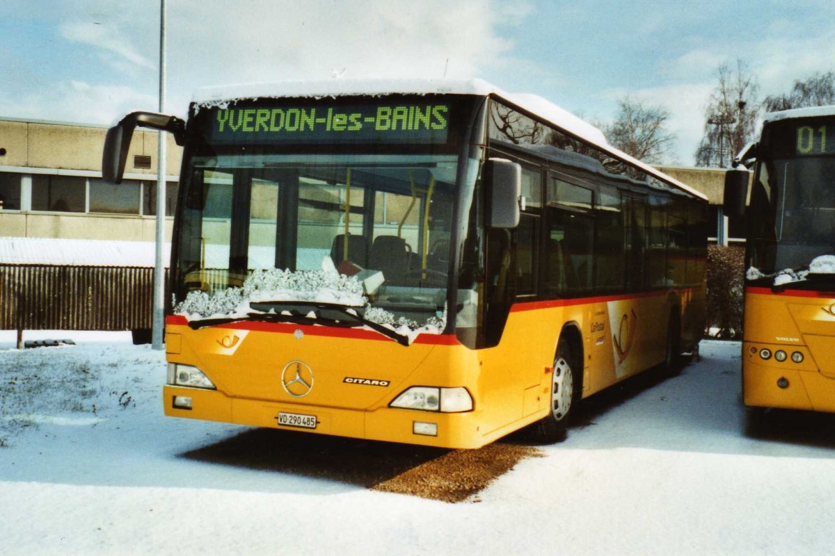 (114'213) - CarPostal Ouest - VD 290'485 - Mercedes (ex Geinoz, Yverdon) am 14. Februar 2009 in Yverdon, Garage