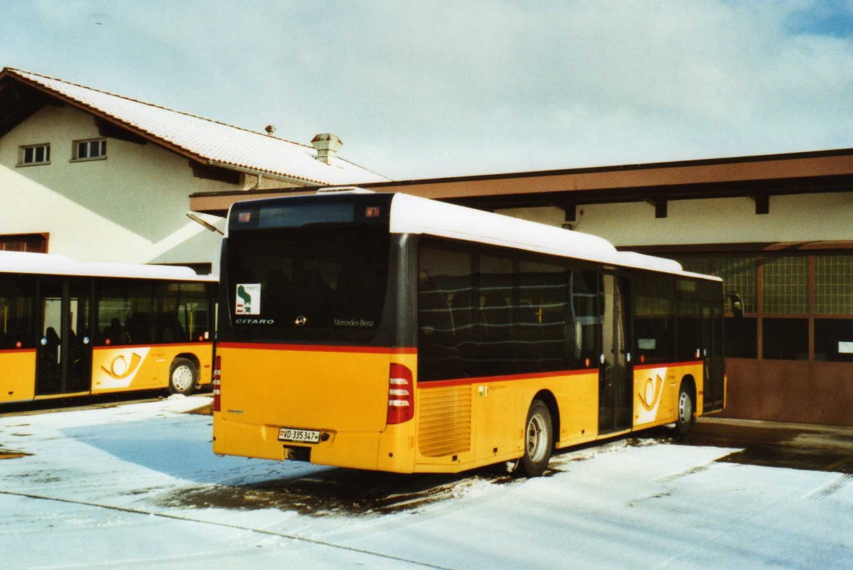 (114'214) - CarPostal Ouest - VD 335'347 - Mercedes am 14. Februar 2009 in Yverdon, Garage