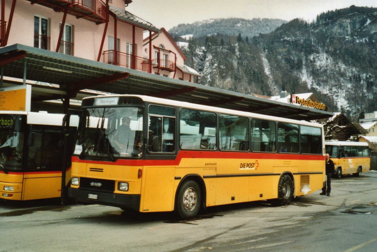 (114'411) - AVG Meiringen - Nr. 68/BE 401'568 - NAW/Hess (ex P 24'454) am 16. Februar 2009 in Meiringen, Postautostation