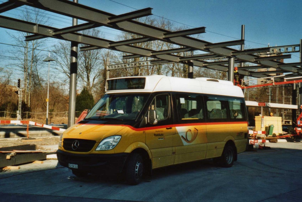 (114'615) - AOT Amriswil - Nr. 21/TG 158'103 - Mercedes am 18. Februar 2009 beim Bahnhof Kreuzlingen