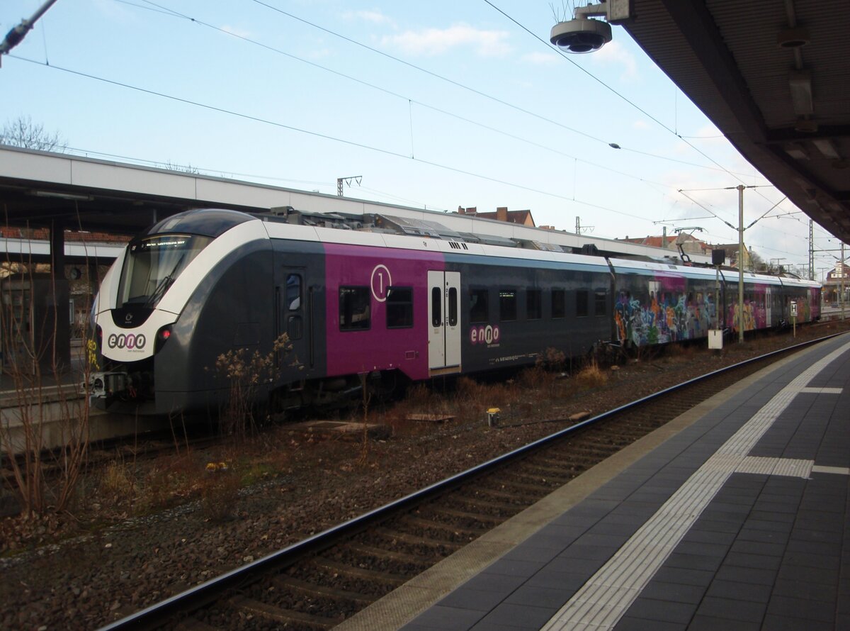 116 der metronom Eisenbahngesellschaft als RE 50 nach Wolfsburg Hbf in Hildesheim Hbf. 01.03.2025