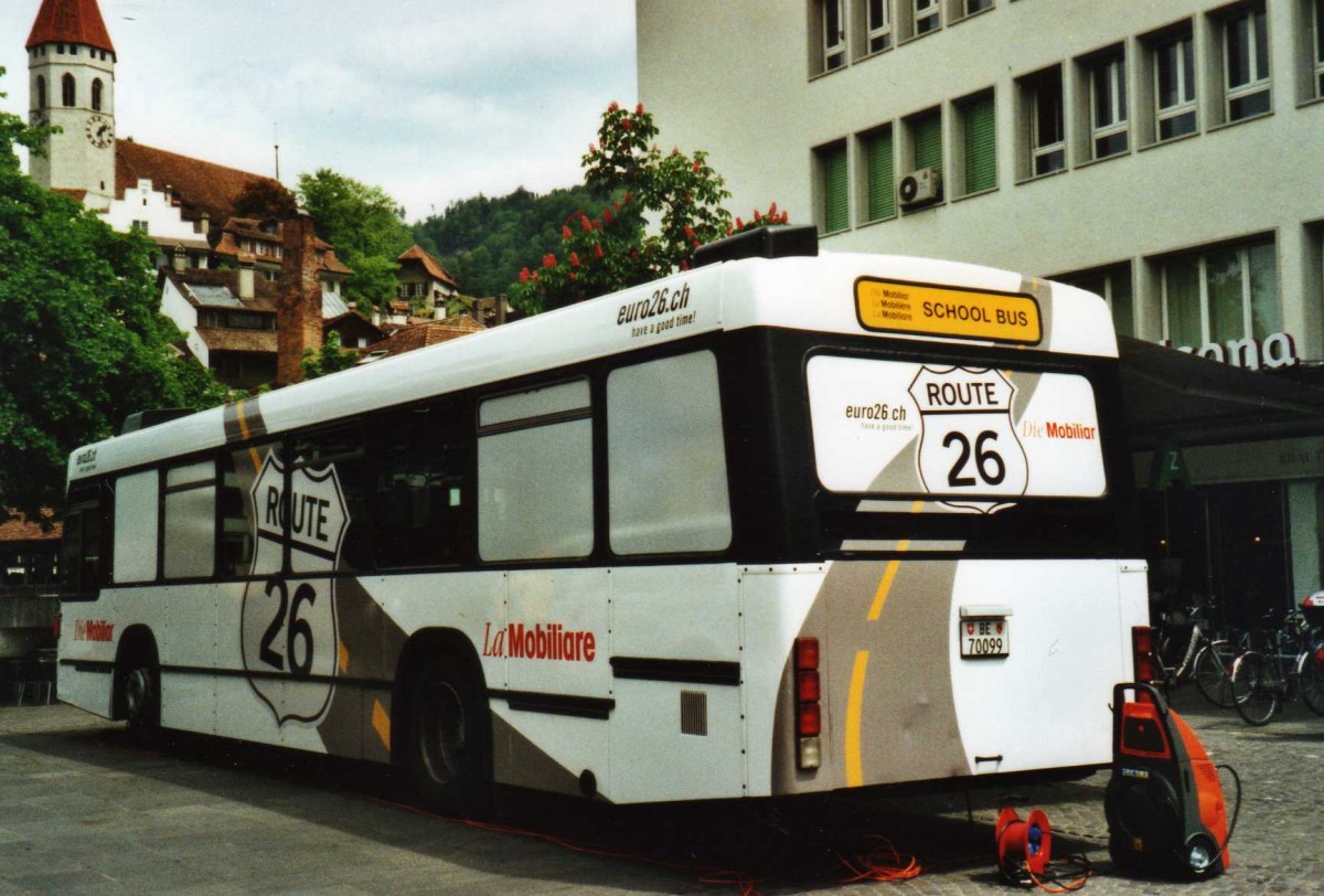 (116'429) - Euro 26, Bern - BE 70'099 - Volvo/R&J (ex Bernmobil, Bern Nr. 104) am 13. Mai 2009 in Thun, Waisenhausplatz