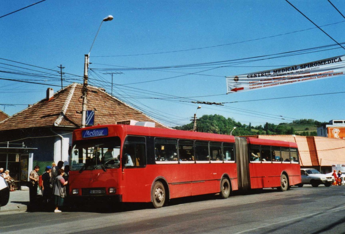 (116'616) - Meditur, Medias - SB 08 GBY - Volvo/R&J-Hess-Gangloff (ex Bernmobil, Bern Nr. 286) am 26. Mai 2009 in Medias