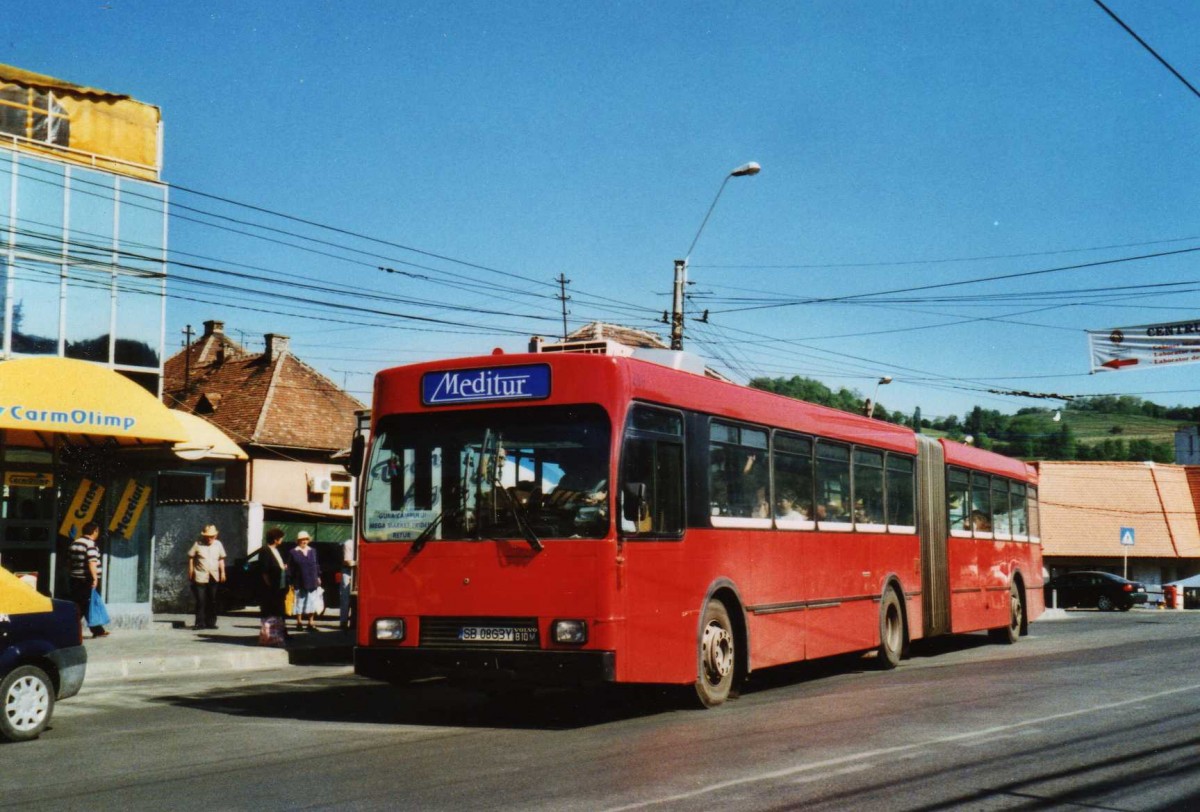 (116'618) - Meditur, Medias - SB 08 GBY - Volvo/R&J-Hess-Gangloff (ex Bernmobil, Bern Nr. 286) am 26. Mai 2009 in Medias