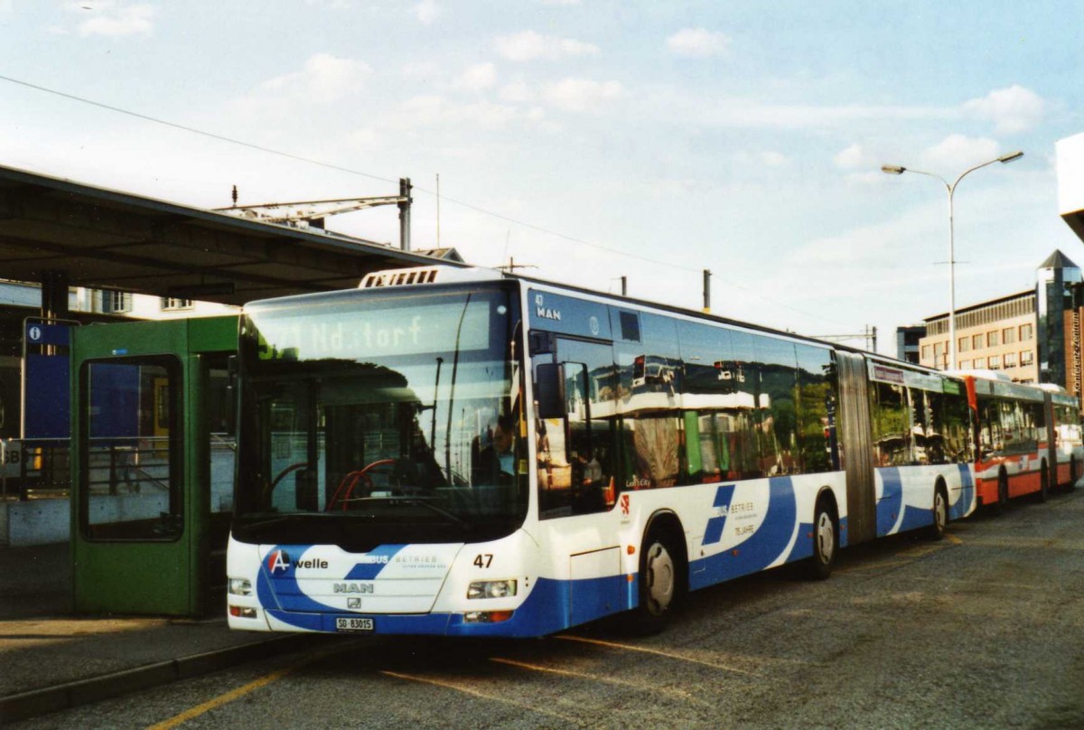 (117'309) - BOGG Wangen b.O. - Nr. 47/SO 83'015 - MAN am 8. Juni 2009 beim Bahnhof Olten