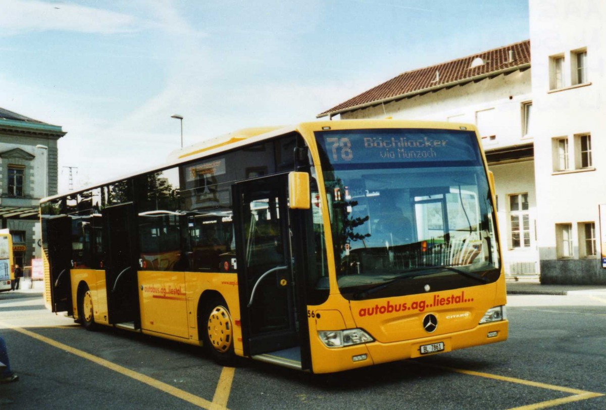 (117'320) - AAGL Liestal - Nr. 56/BL 7861 - Mercedes am 8. Juni 2009 beim Bahnhof Liestal