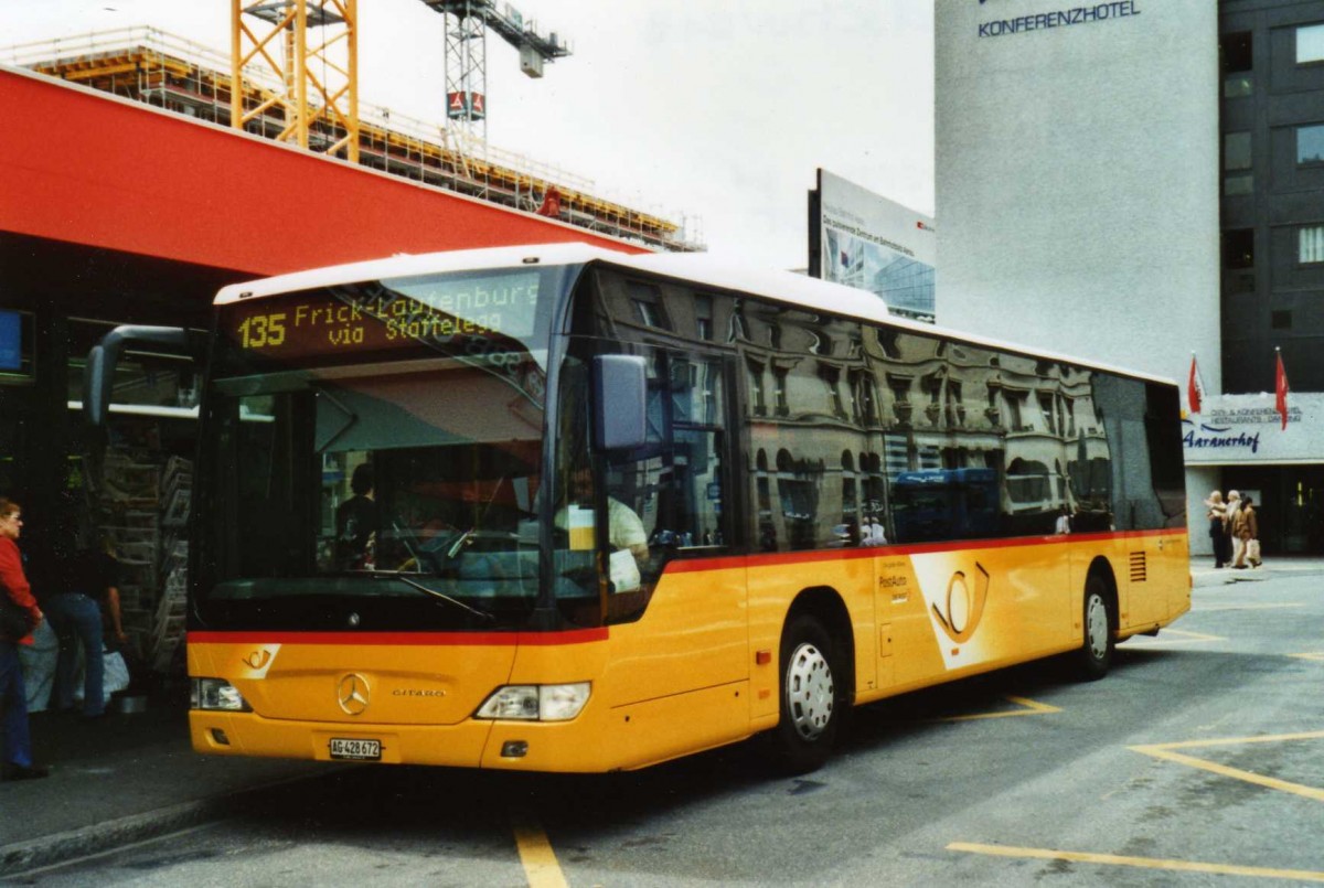 (117'501) - PostAuto Nordschweiz - AG 428'672 - Mercedes am 8. Juni 2009 beim Bahnhof Aarau