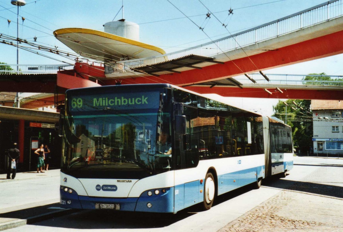 (117'736) - VBZ Zrich - Nr. 531/ZH 730'531 - Neoplan am 17. Juni 2009 in Zrich, Bucheggplatz