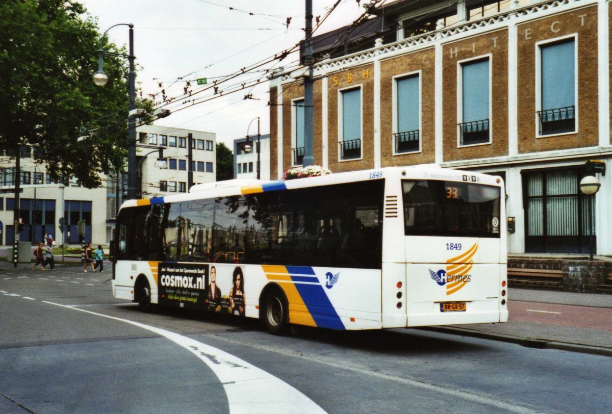 (118'224) - Hermes, Kampen - Nr. 1849/BR-GX-57 - VDL Berkhof am 5. Juli 2009 beim Bahnhof Arnhem