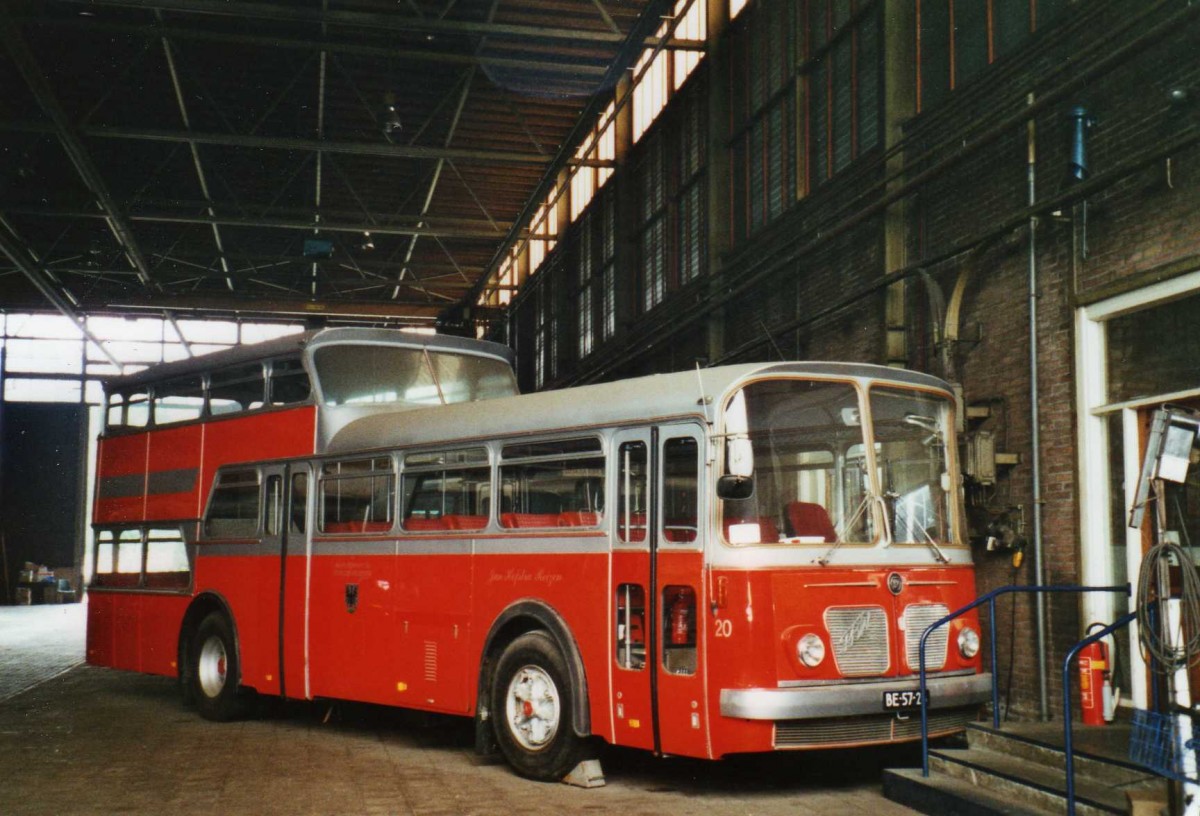 (118'507) - FRAM Drachten - Nr. 20/BE-57-28 - FBW/Vetter-R&J Anderthalbdecker (ex Wespe, Altsttten; ex AFA Adelboden Nr. 4) am 7. Juli 2009 in Drachten, Autobusmuseum