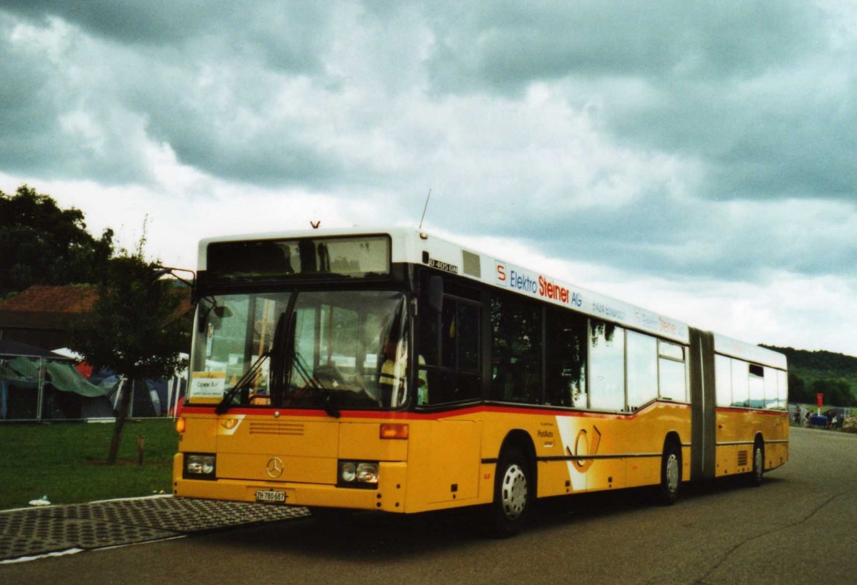 (118'909) - PostAuto Zrich - Nr. 48/ZH 780'687 - Mercedes (ex Nr. 22; ex P 27'725) am 10. Juli 2009 in Frauenfeld, Open-Air