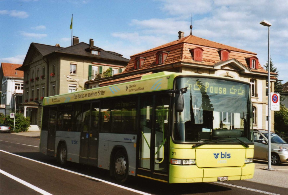 (119'033) - Busland, Burgdorf - Nr. 21/BE 165'638 - Scania/Hess am 10. Juli 2009 beim Bahnhof Burgdorf