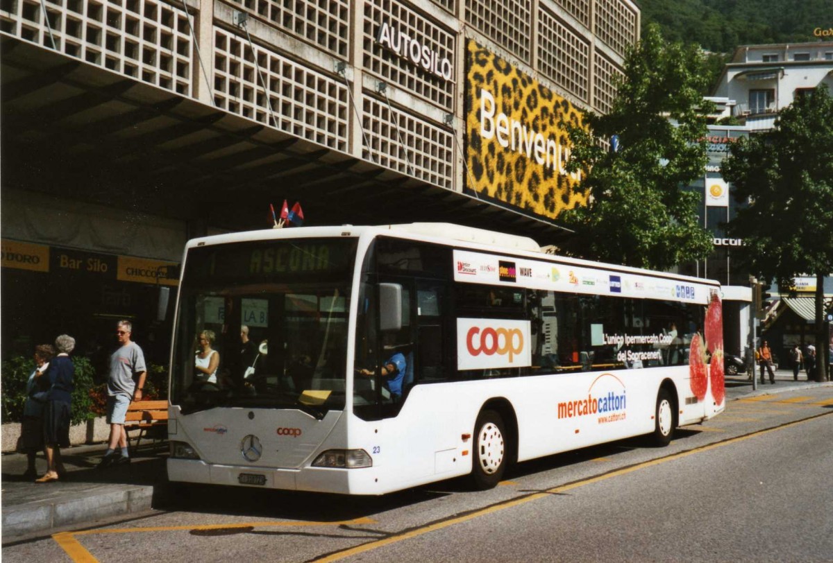 (119'231) - FART Locarno - Nr. 23/TI 310'723 - Mercedes am 20. Juli 2009 beim Bahnhof Locarno