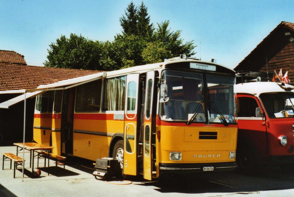 (119'807) - Baumann, Horgenberg - ZH 586'524 - Saurer/Tscher (ex P 24'226) am 15. August 2009 in Zug, Wohnbustreffen