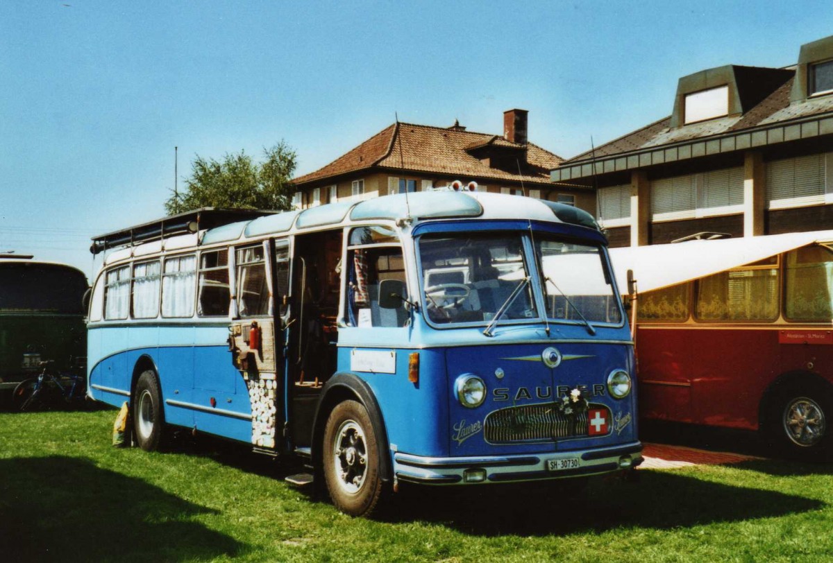 (119'819) - Bolliger, Stetten - SH 30'730 - Saurer/R&J (ex Solr+Fontana, Ilanz Nr. 8) am 15. August 2009 in Zug, Wohnbustreffen