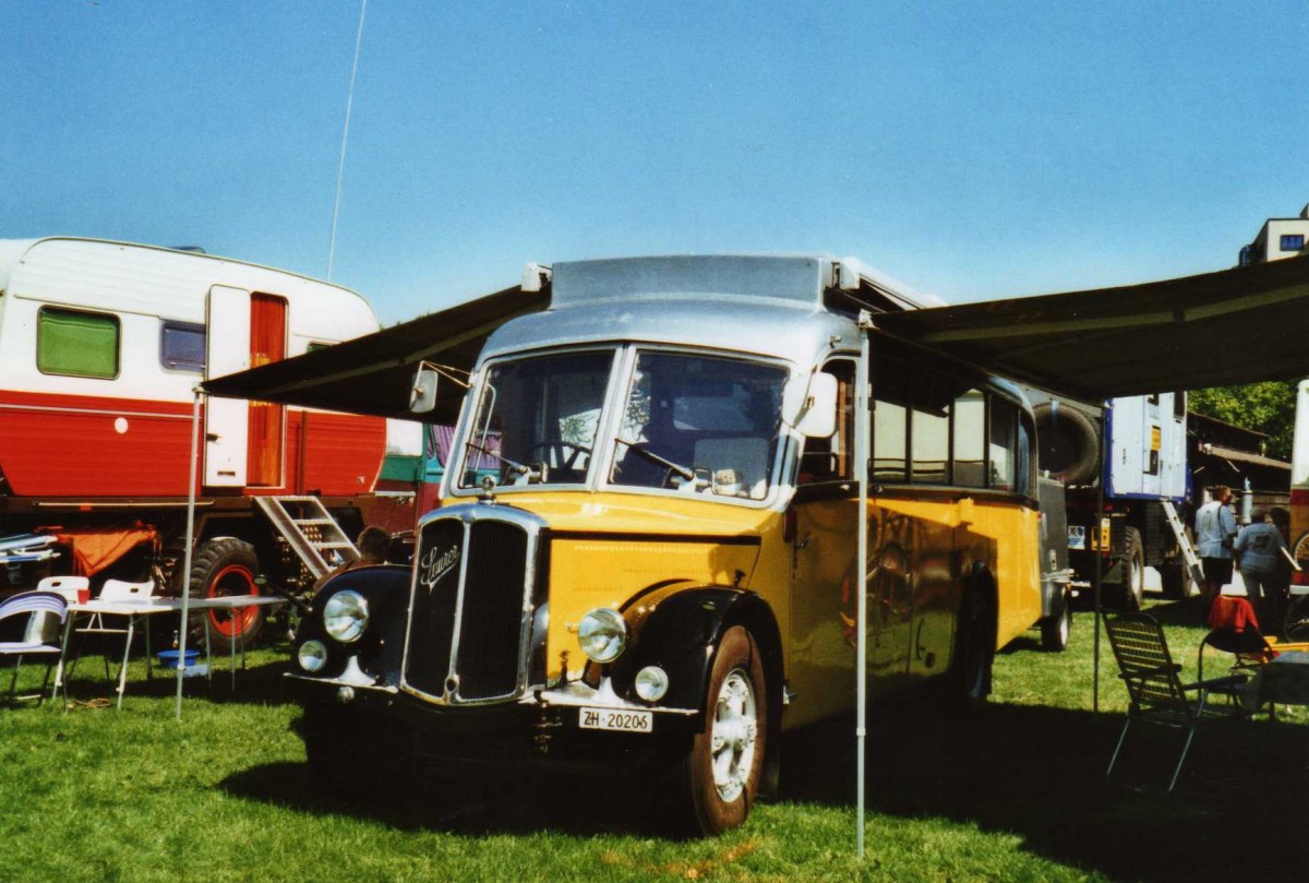 (119'836) - Langenegger A., Wdenswil - ZH 20'206 - Saurer/Krapf (ex Tscharner, Thusis) am 15. August 2009 in Zug, Wohnbustreffen