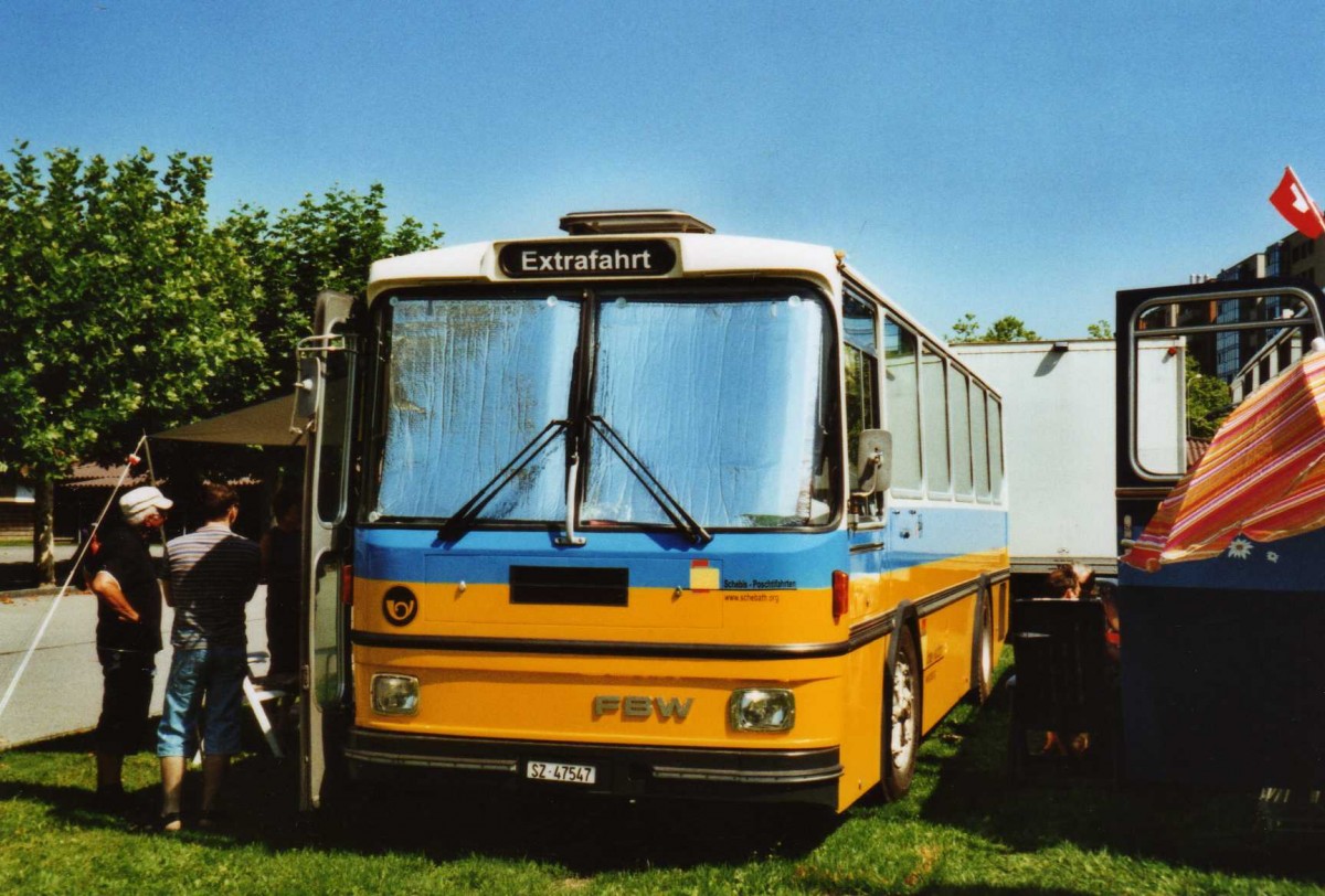 (119'904) - Schebath, Lauerz - SZ 47'547 - FBW/Hess (ex BBSV Sattelegg; ex P 23'422) am 15. August 2009 in Zug, Wohnbustreffen