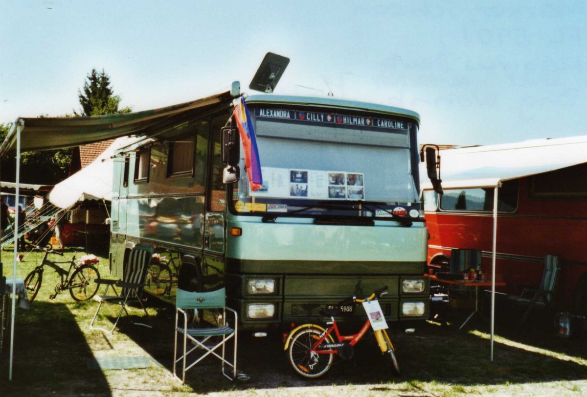 (119'920) - Aus Liechtenstein: Marxer, Schaan - FL 5908 - Magirus-Deutz am 15. August 2009 in Zug, Wohnbustreffen