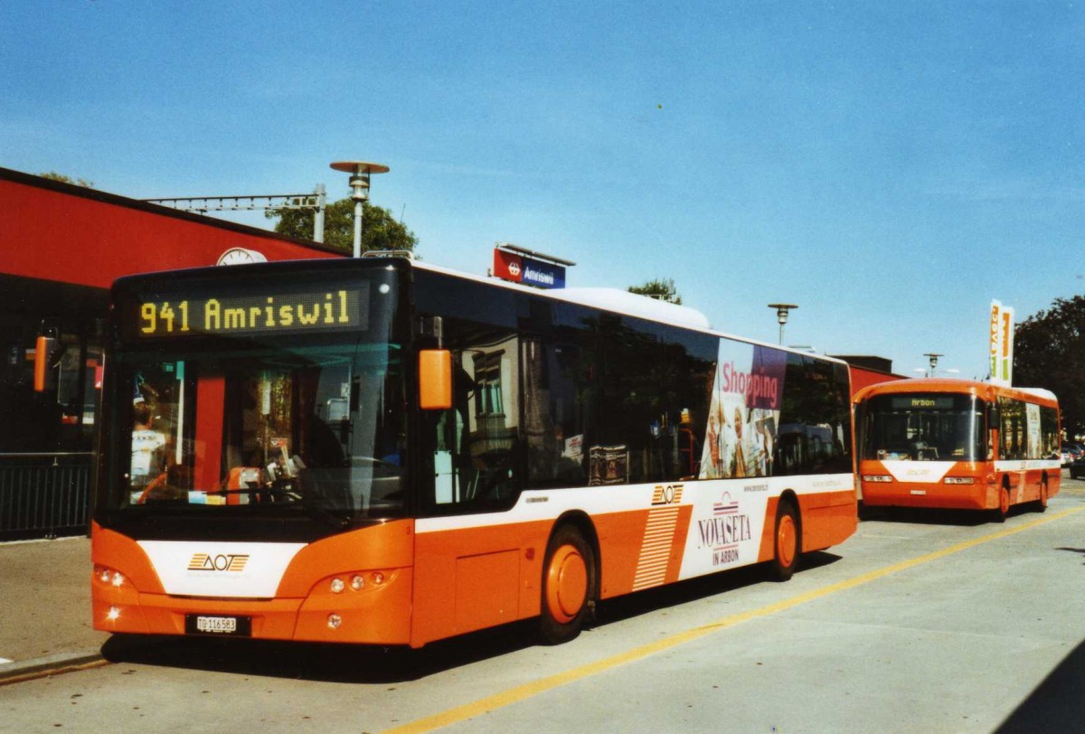 (120'127) - AOT Amriswil - Nr. 3/TG 116'583 - Neoplan am 19. August 2009 beim Bahnhof Amriswil