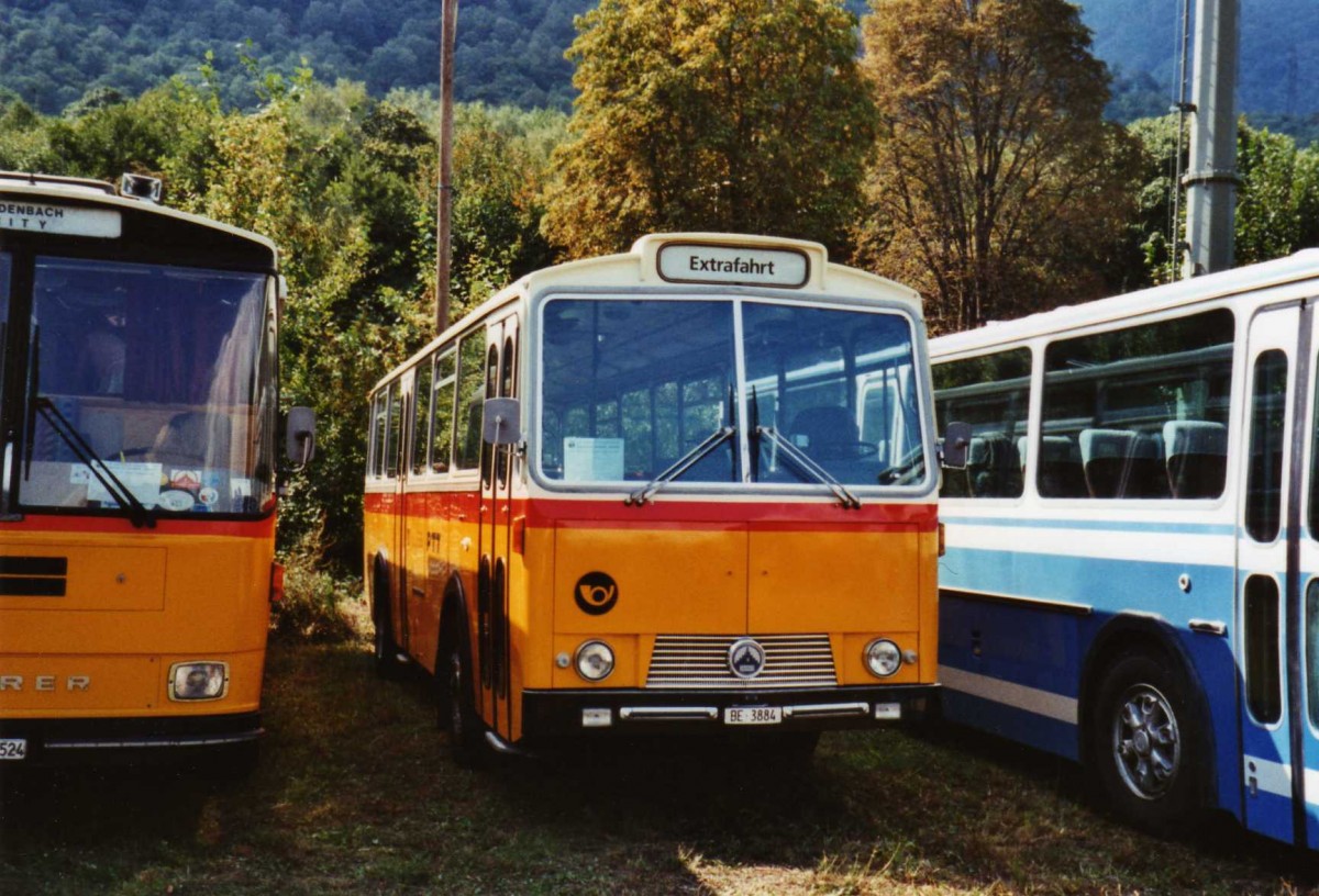 (121'013) - Mauerhofer, Worb - Nr. 3/BE 3884 - Saurer/Tscher (ex Erni, Schupfart Nr. 3; ex P 24'636) am 12. September 2009 auf dem Monte Ceneri