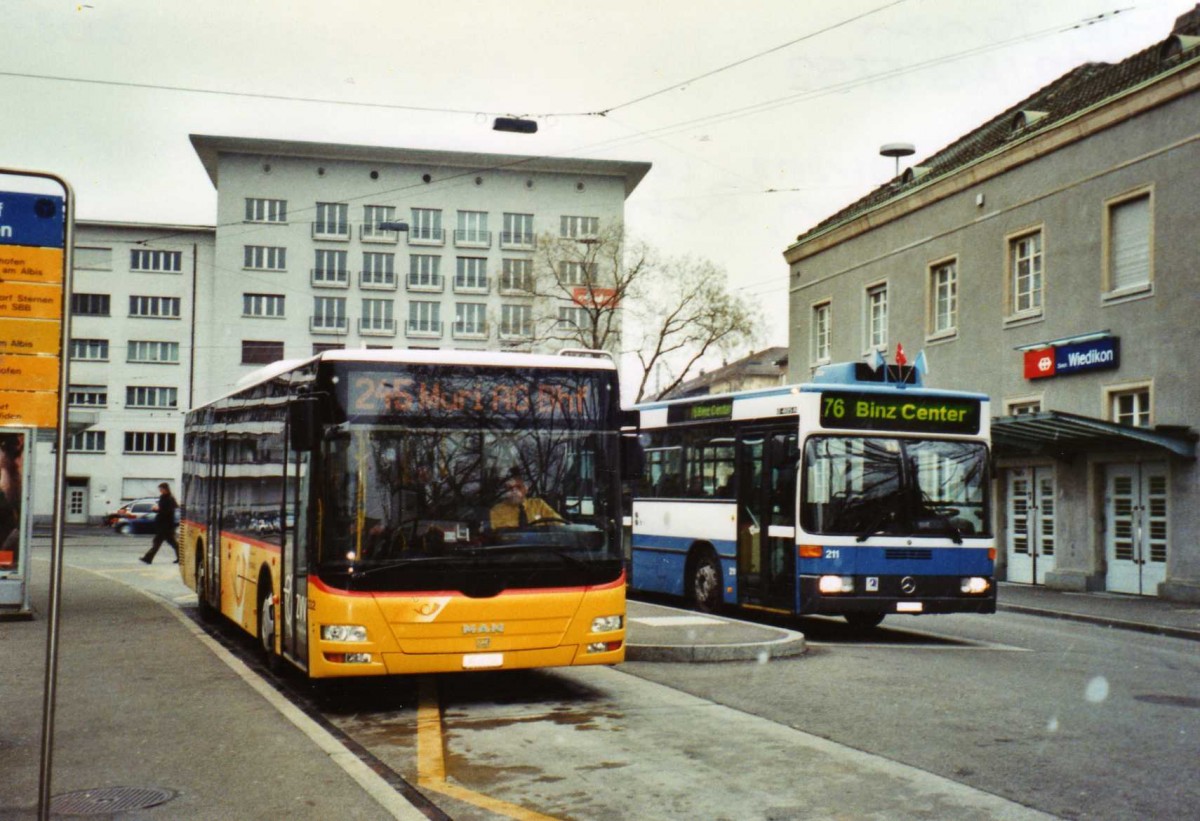 (123'004) - Stutz, Jonen - Nr. 232/AG 6752 - MAN am 13. Dezember 2009 beim Bahnhof Zrich-Wiedikon