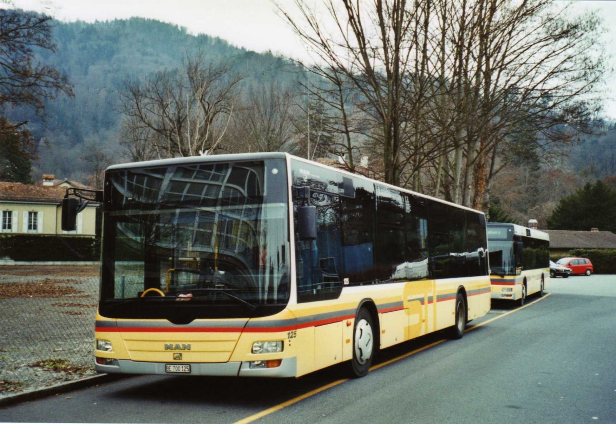 (123'119) - STI Thun - Nr. 125/BE 700'125 - MAN am 15. Dezember 2009 bei der Schifflndte Thun