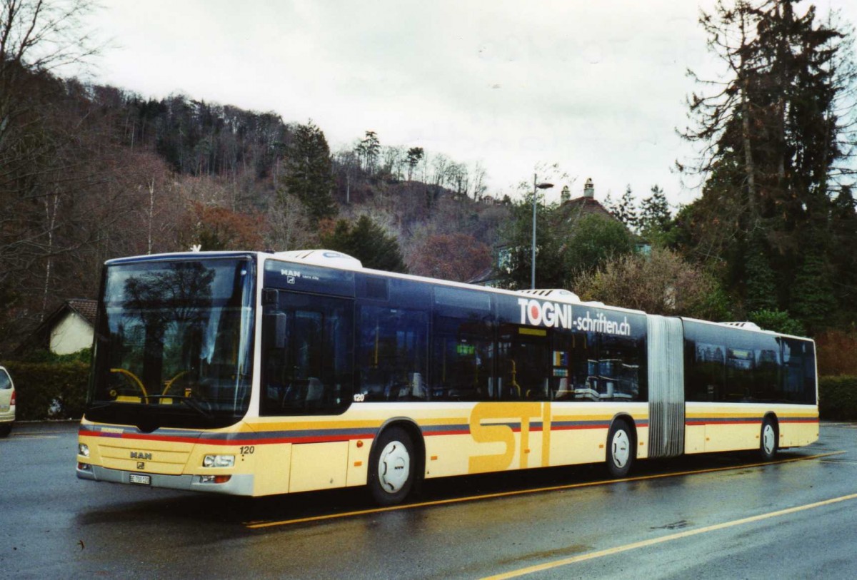 (123'412) - STI Thun - Nr. 120/BE 700'120 - MAN am 25. Dezember 2009 bei der Schifflndte Thun