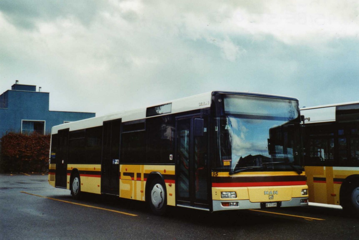 (123'413) - STI Thun - Nr. 95/BE 572'095 - MAN am 25. Dezember 2009 bei der Schifflndte Thun