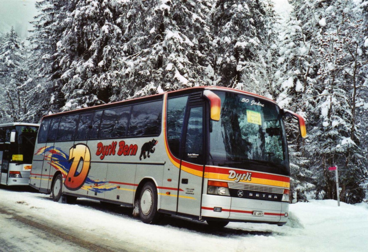 (123'620) - Dysli, Bern - Nr. 21/BE 49'871 - Setra (ex Fass, D-Wilhelmshaven) am 9. Januar 2010 in Adelboden, Unter dem Birg