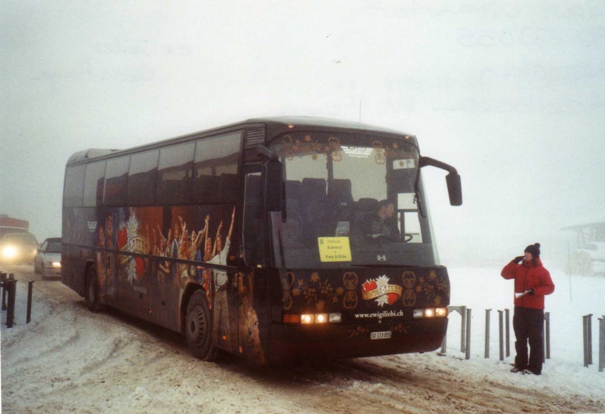 (123'933) - Gast, Utzenstorf - SO 133'055 - Neoplan (ex Seiler, Gerlafingen) am 9. Januar 2010 in Adelboden, Weltcup