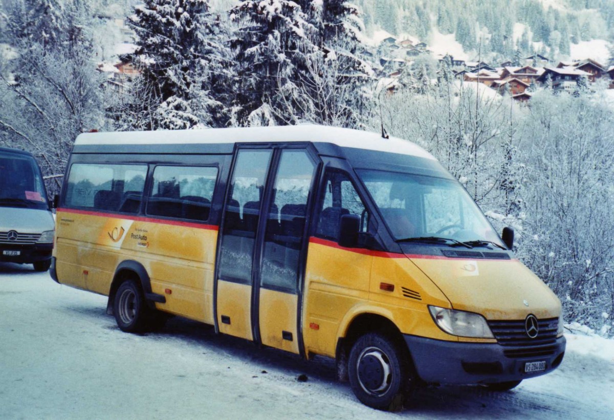 (124'014) - BUS-trans, Visp - VS 284'080 - Mercedes (ex Hutter, Eggerberg) am 10. Januar 2010 in Adelboden, ASB