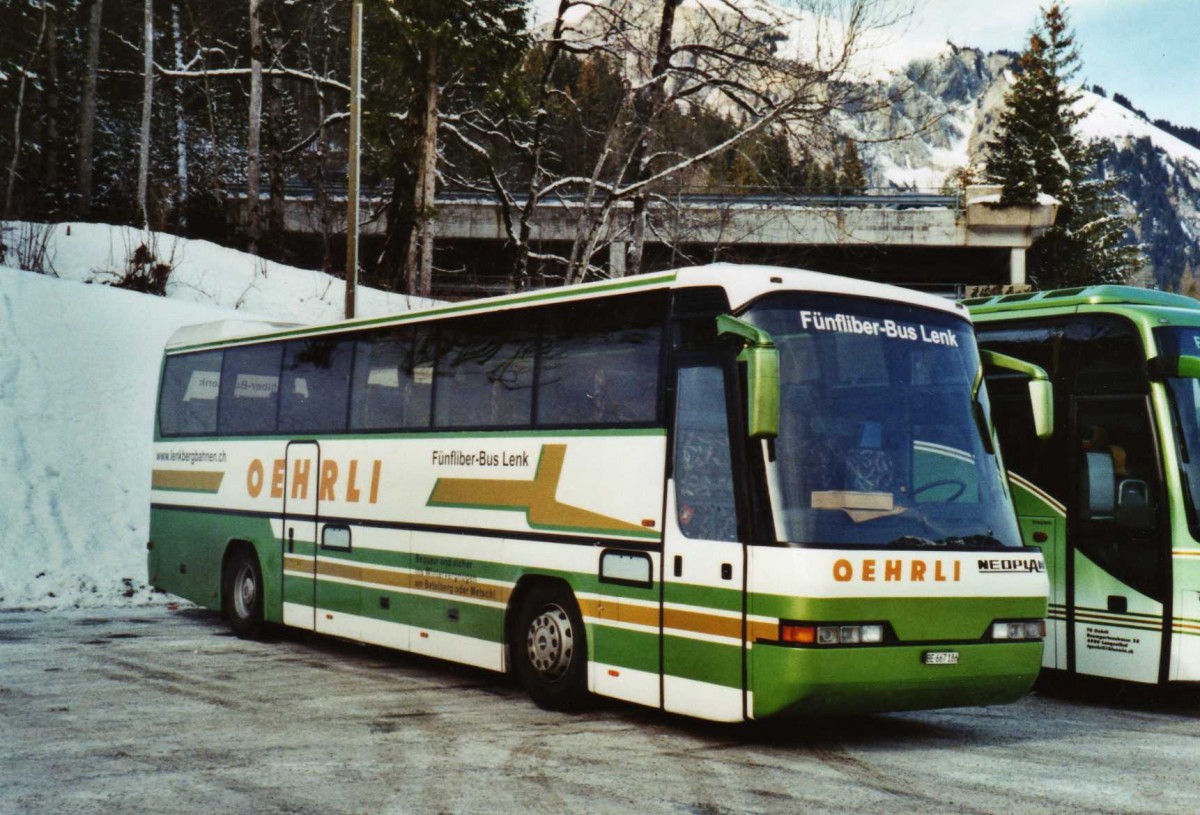 (124'227) - Oehrli, Lenk - BE 667'186 - Neoplan am 24. Januar 2010 in Lenk, Talstation Betelberg