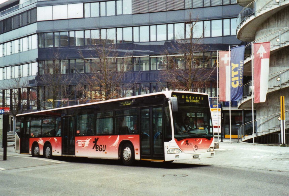 (124'417) - BGU Grenchen - Nr. 15/BE 561'743 - Mercedes am 15. Februar 2010 in Grenchen, Postplatz