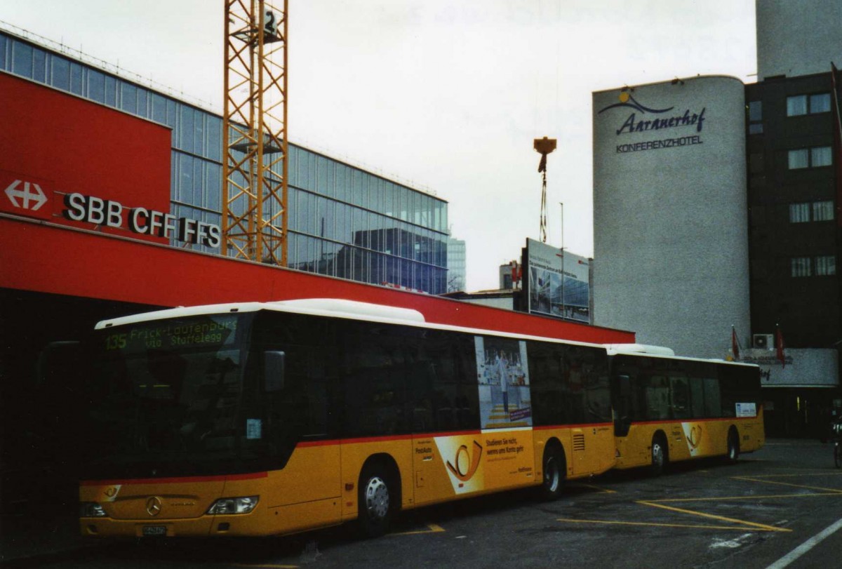 (124'526) - PostAuto Nordschweiz - AG 428'672 - Mercedes am 17. Februar 2010 beim Bahnhof Aarau