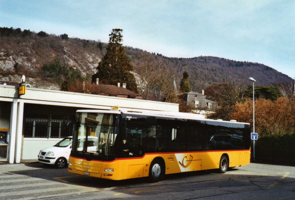 (125'210) - Funi-Car, Biel - Nr. 20/BE 655'320 - MAN am 22. Mrz 2010 in La Neuveville, Post