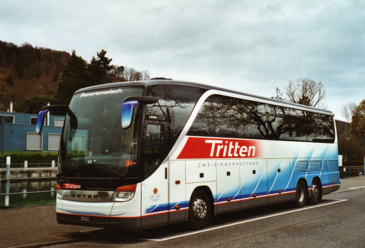 (125'308) - Tritten, Zweisimmen - BE 403'980 - Setra am 28. Mrz 2010 bei der Schifflndte Thun