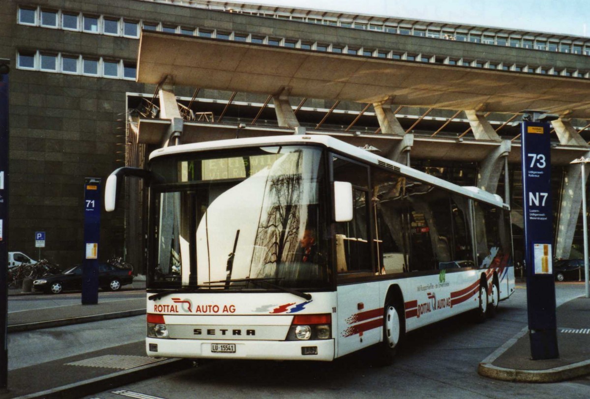 (125'602) - ARAG Ruswil - Nr. 18/LU 15'541 - Setra am 24. April 2010 beim Bahnhof Luzern