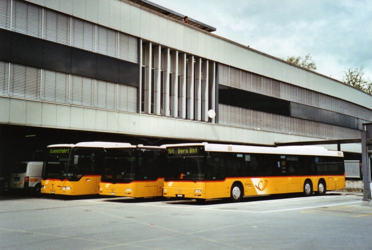 (126'134) - PostAuto Bern - Nr. 652/BE 601'342 - MAN am 13. Mai 2010 in Bern, Postautostation