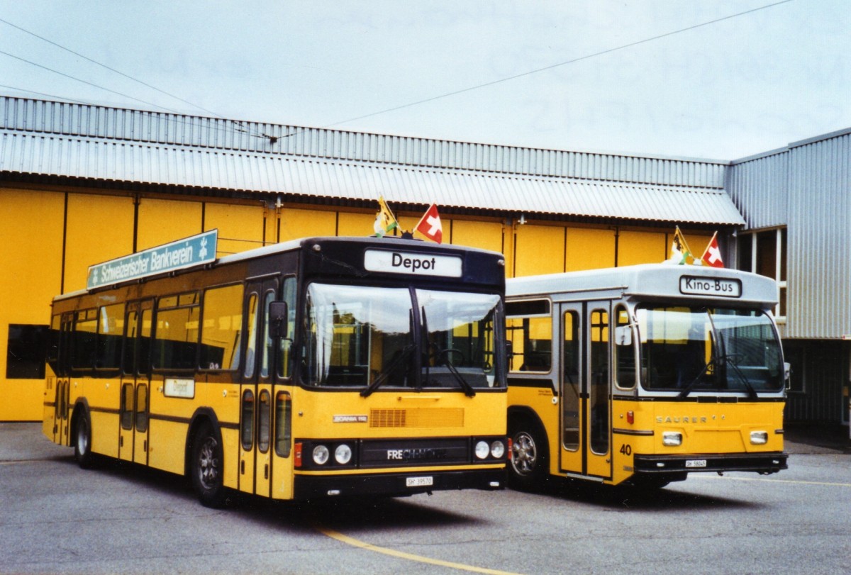 (126'310) - Ruklic, Schaffhausen - SH 39'570 - Scania/FHS (ex VBSH Schaffhausen Nr. 36; ex VBSH Schaffhausen Nr. 1) am 16. Mai 2010 in Schaffhausen, Busdepot VBSH